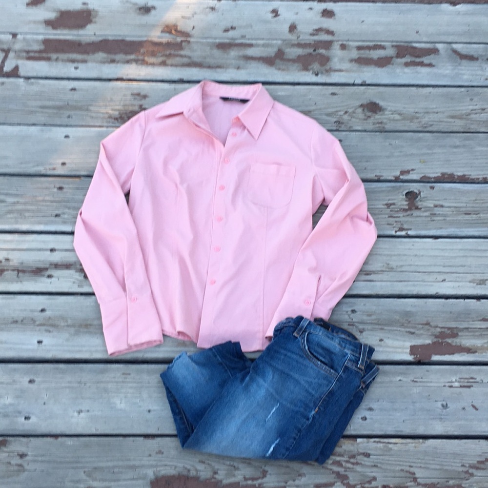 Express stretch button down shirt